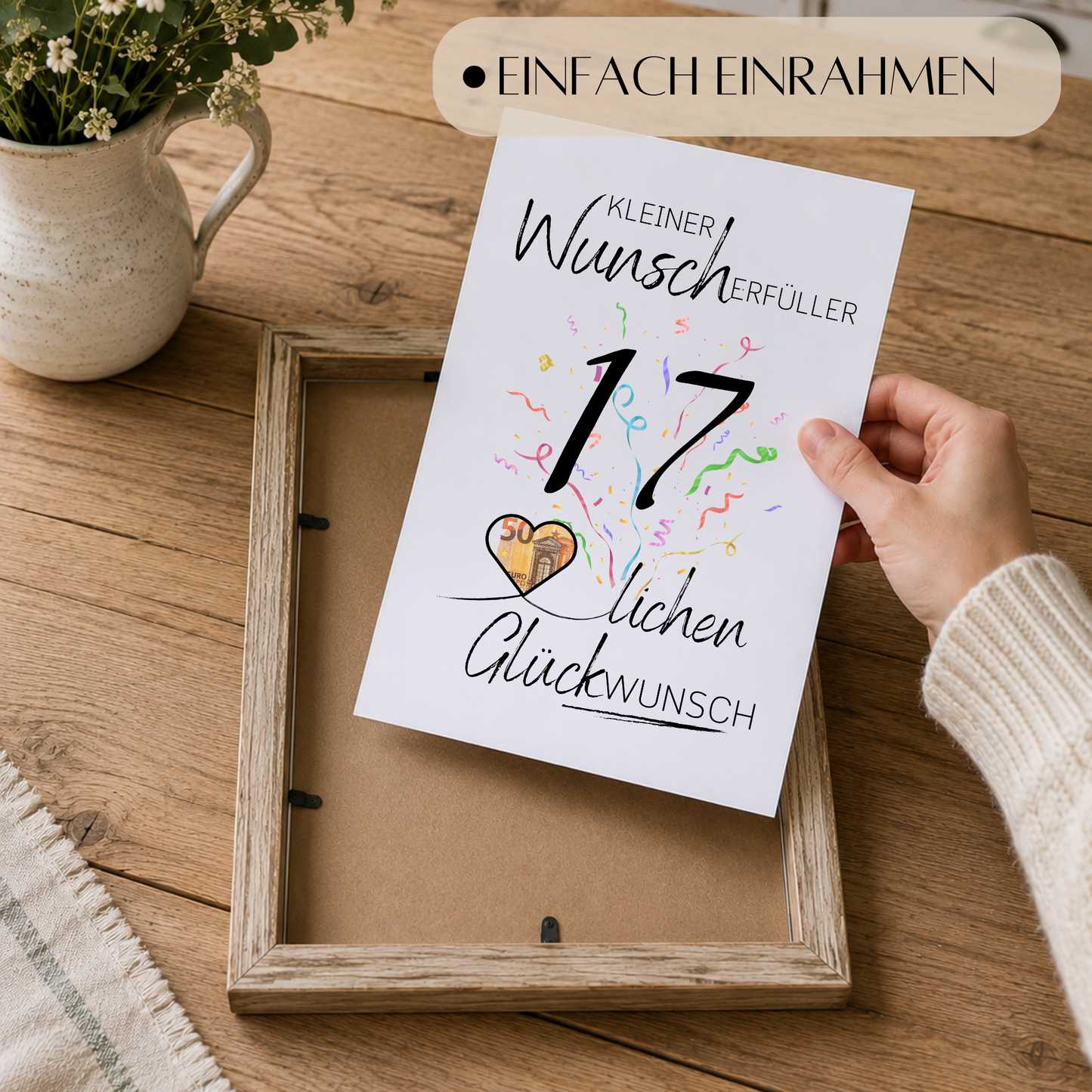 Einfach Einrahmen.