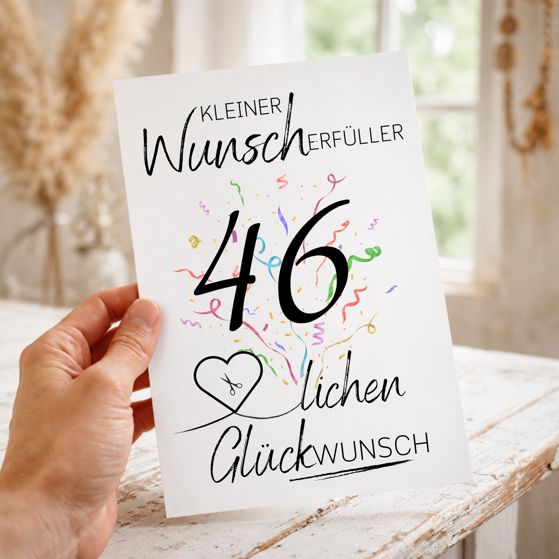 Dieses Printable eignet sich ideal für Männer und Frauen zum 46. Geburtstag und macht aus einem einfachen Geldgeschenk eine liebevolle und dekorative Überraschung.