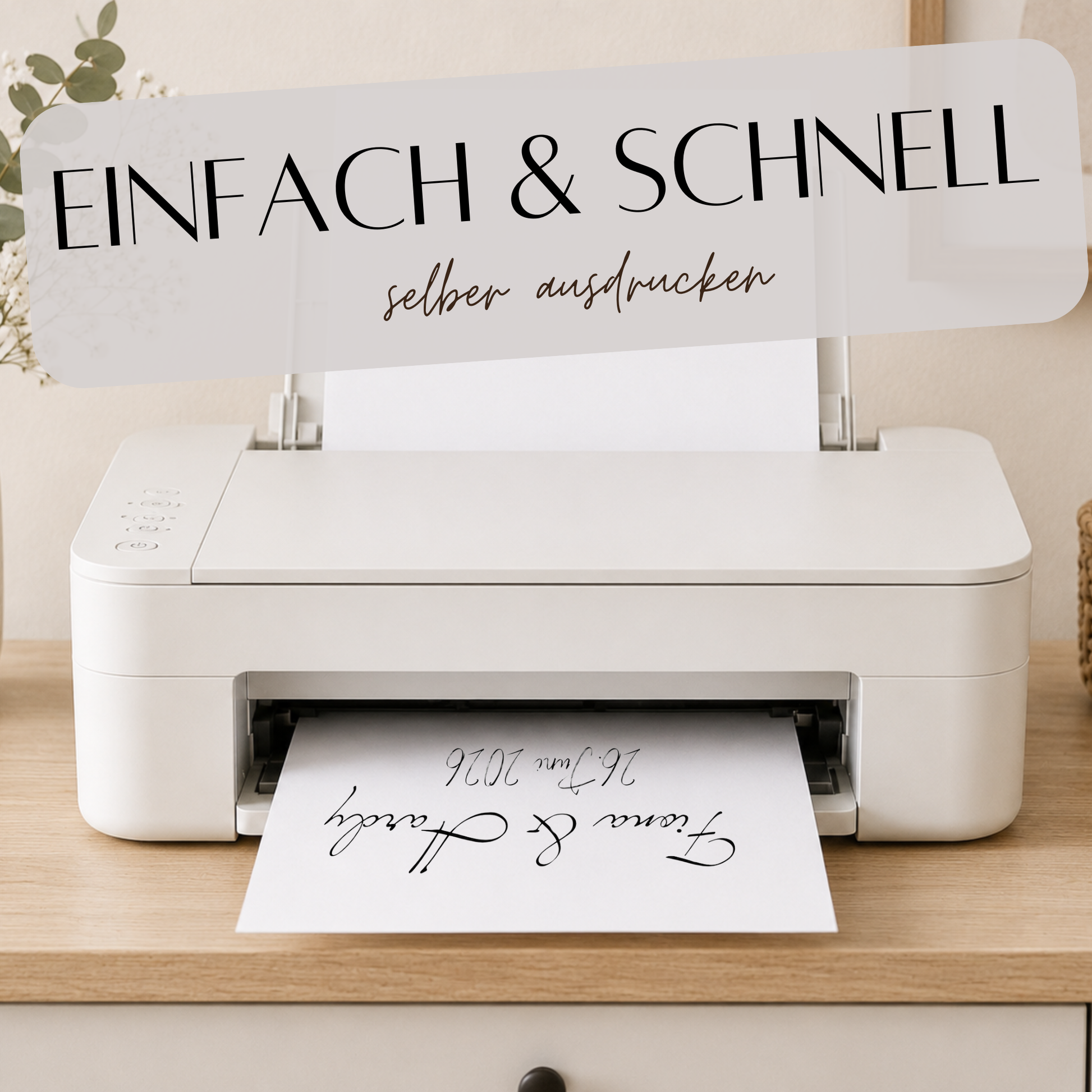 Personalisiertes Geldgeschenk zur Hochzeit mit Brautpaar im blauen Vintage Cabrio, Namen und Datum, Printable Poster DIN A4 zum Ausdrucken und Einrahmen
