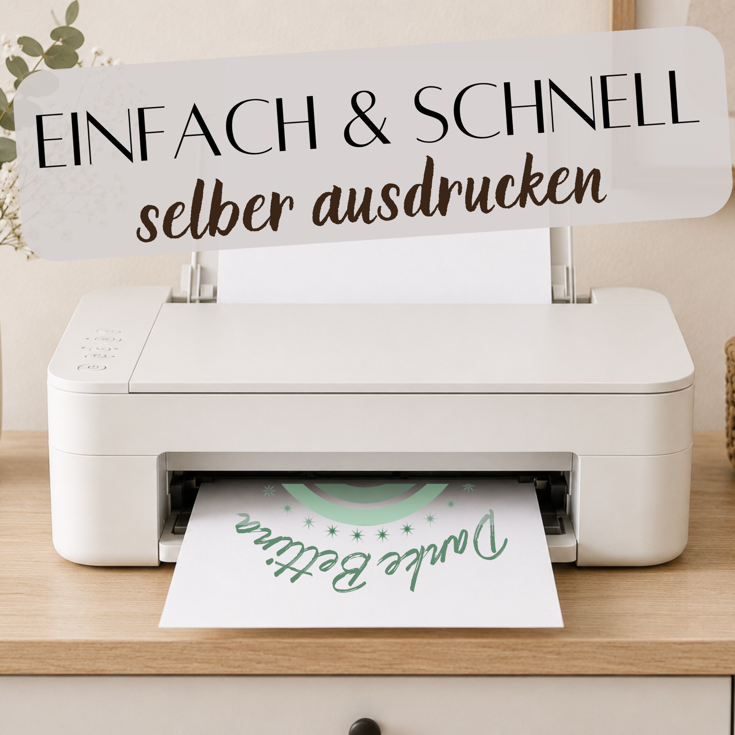 Personalisiertes Abschied Erzieherin Poster mit grünem Regenbogen, Herz und Abschiedsspruch im Boho Stil als DIN A4 Printable zum Ausdrucken