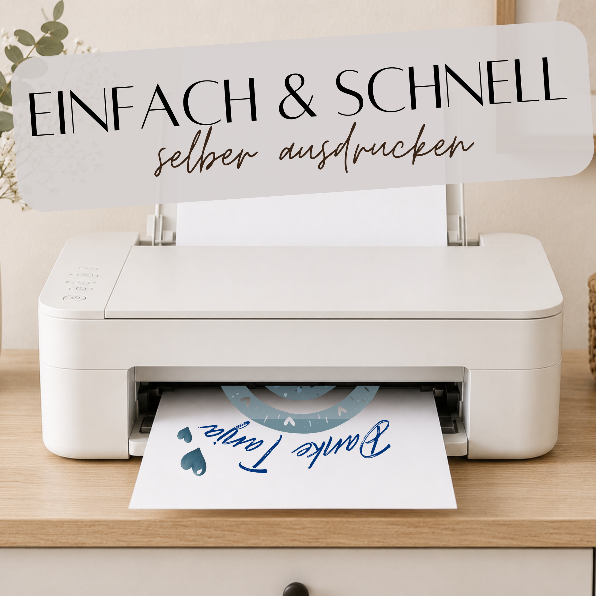 Personalisiertes Abschied Erzieherin Poster mit blauem Regenbogen, Sonne und Danke Schriftzug als Digital Download für Kindergarten und Kita